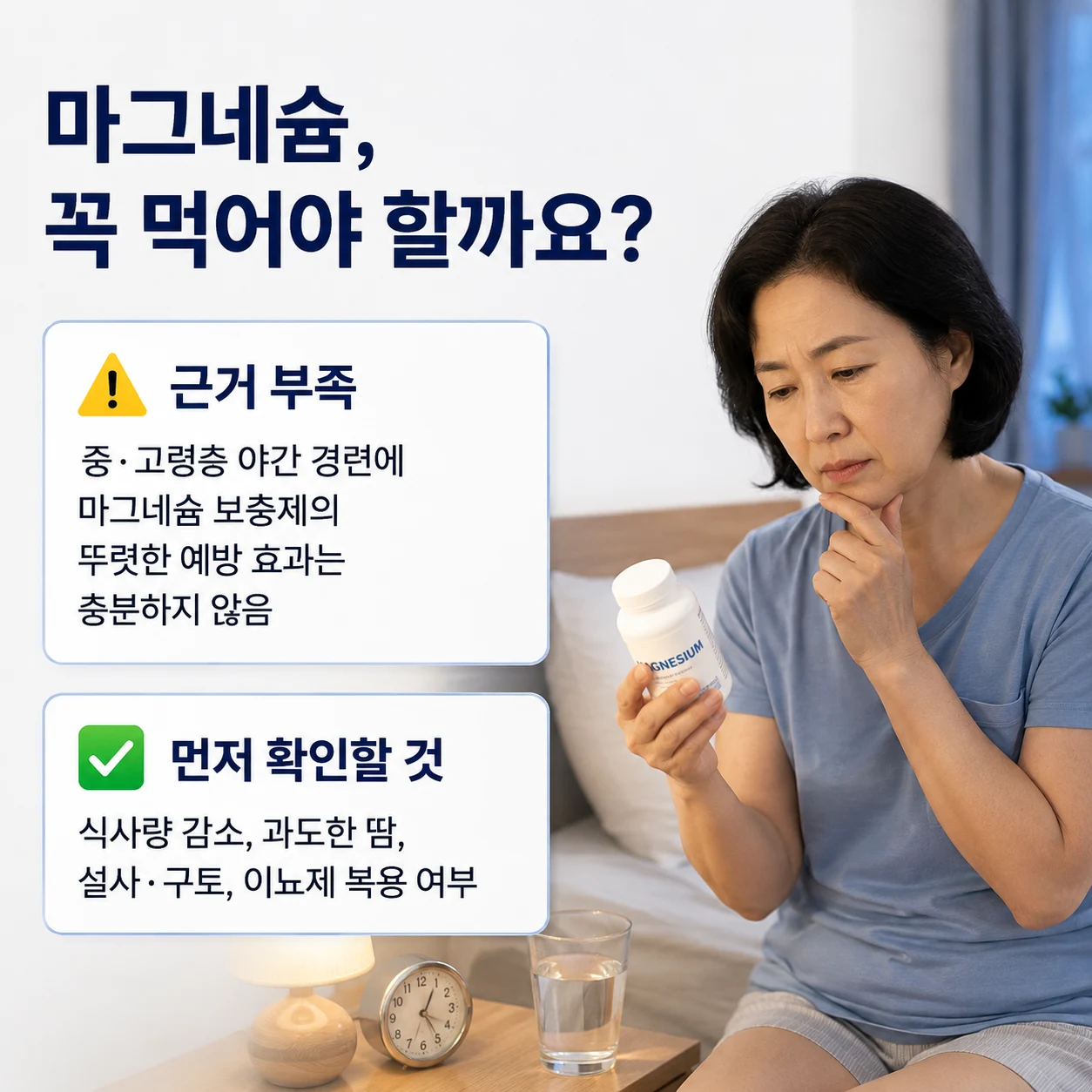 마그네슘 보충보다 생활과 약물 변화 확인