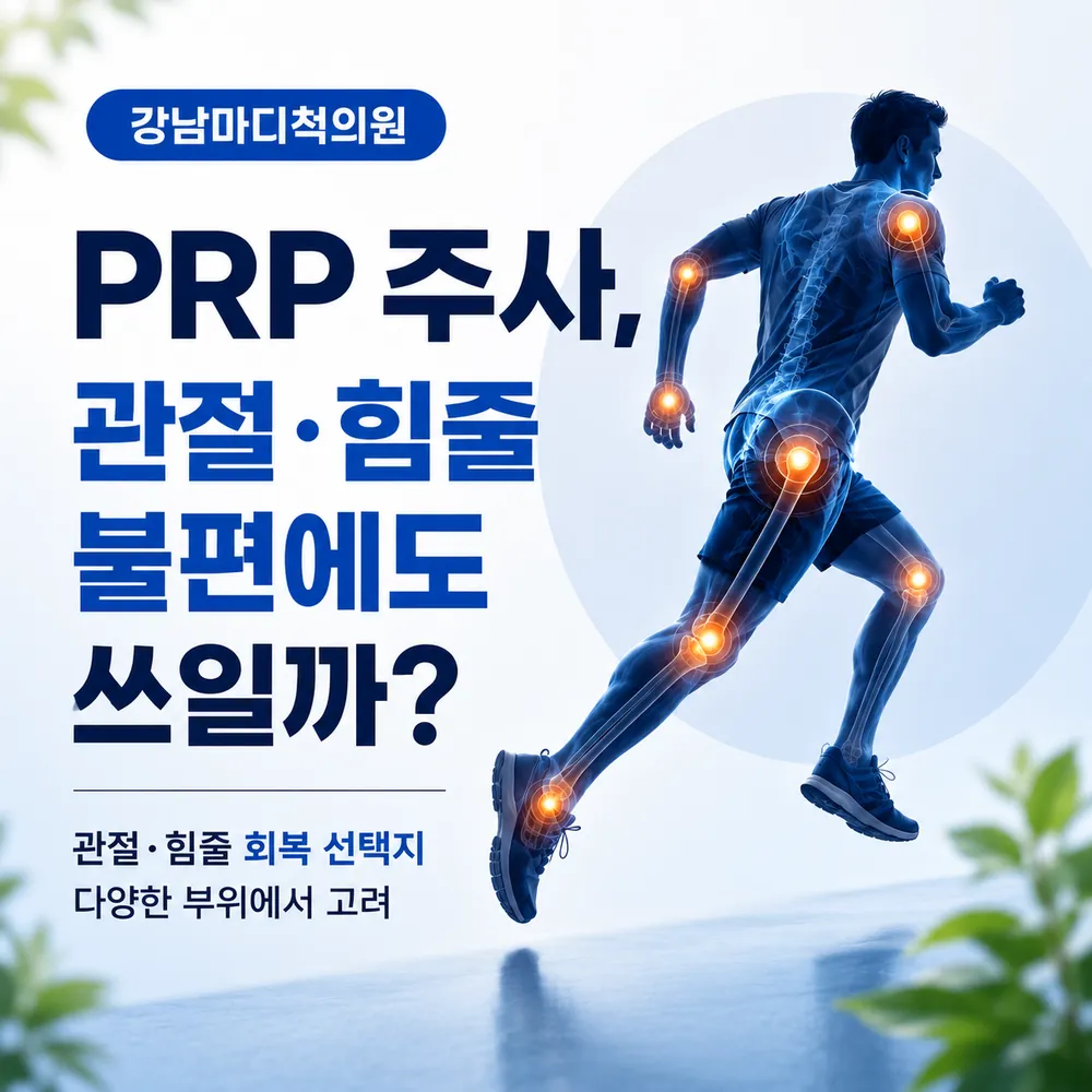 PRP 주사, 관절·힘줄 불편에도 쓰일까? 안내 이미지