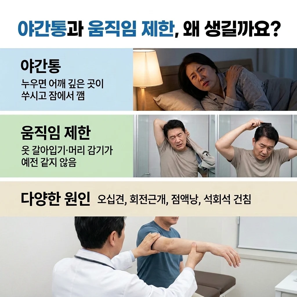 어깨 야간통과 움직임 제한의 다양한 원인